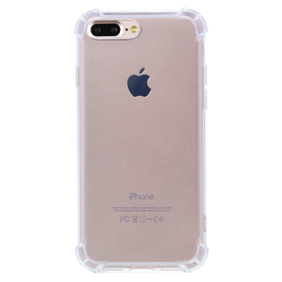 iPhone 7 8 Plus transparant siliconen shockproof hoesje met verstevigde Hoesjes - Phonefix